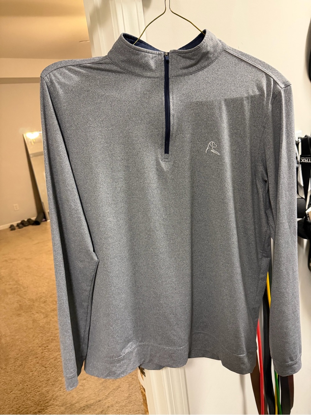 Rhoback Heather Gray Performance Q-Zip